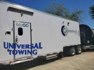 Wrecker Service Hooking Up to Germ Free Trailer