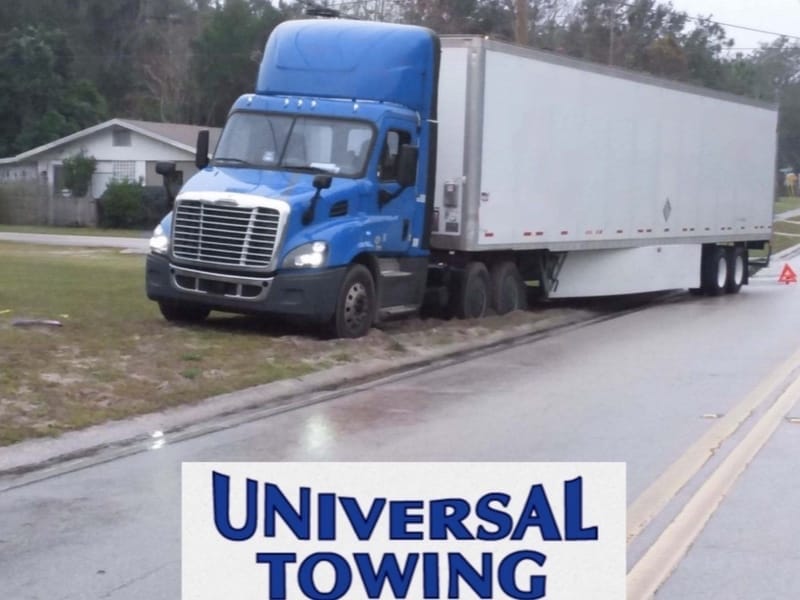 I-95 semi towing